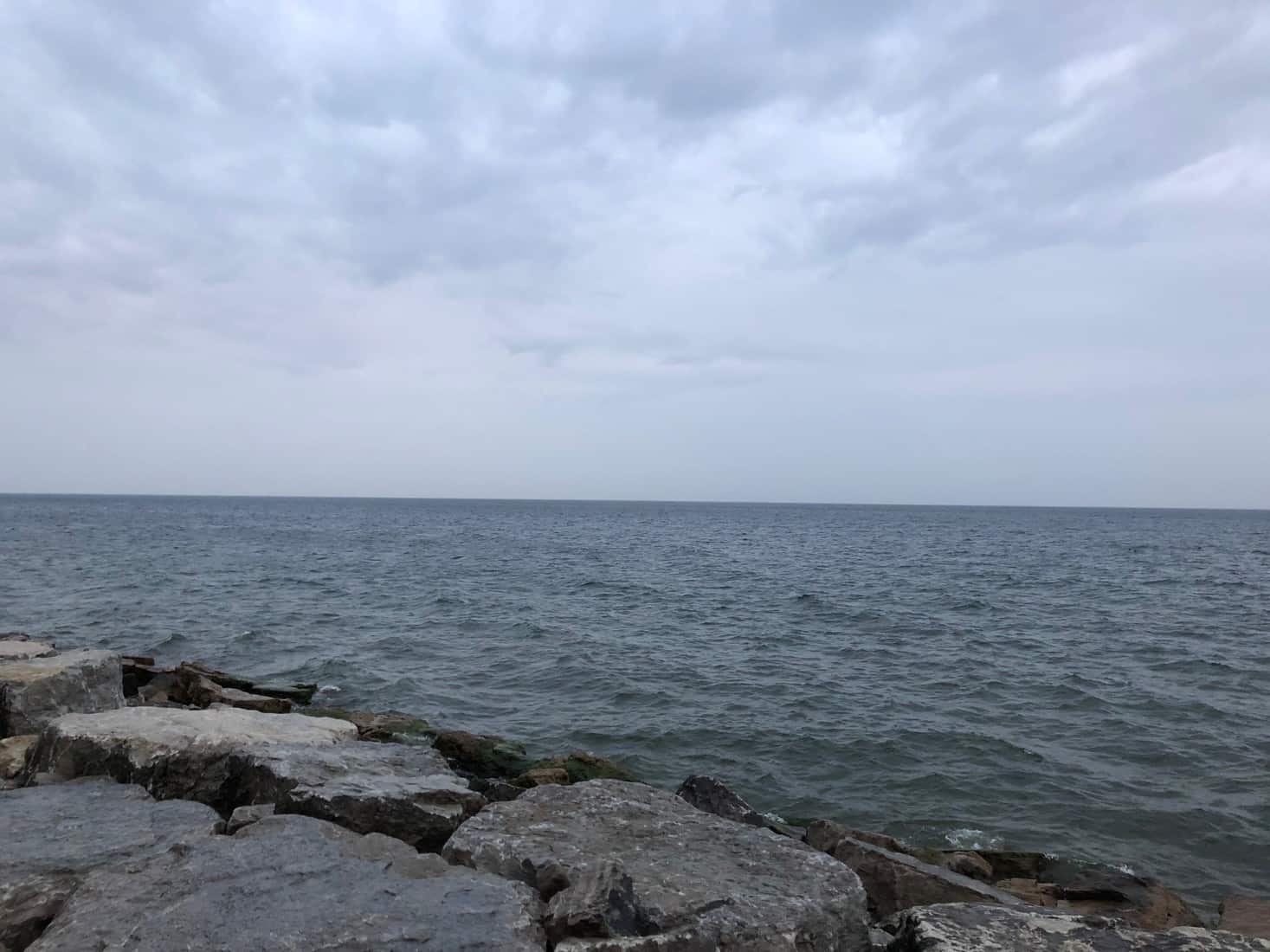 Image showing the magnificent serenity of a cloudy day along the north shore of Lake Ontario.