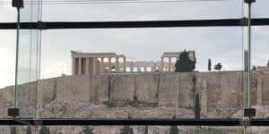 Parthenon of the Acropolis as seen from the N.A.M.